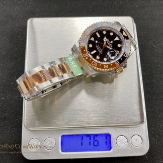 Rolex GMT-Master II 126711CHNR angled dial view super clone watch