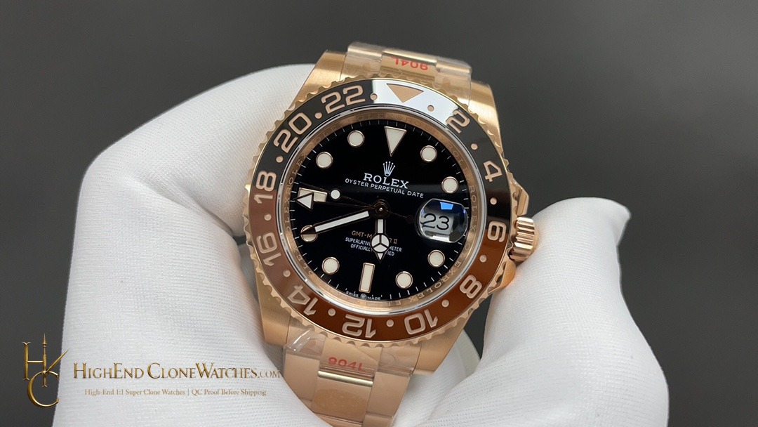 Rolex GMT-Master II 126715CHNR dial and marker detail super clone watch