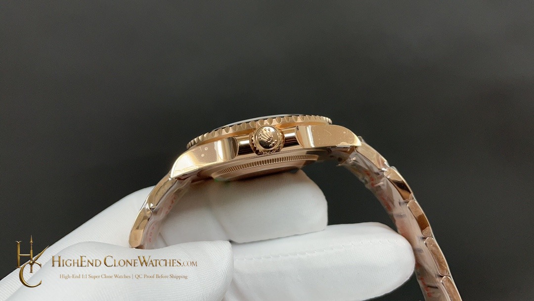 Rolex GMT-Master II 126715CHNR bezel detail super clone watch