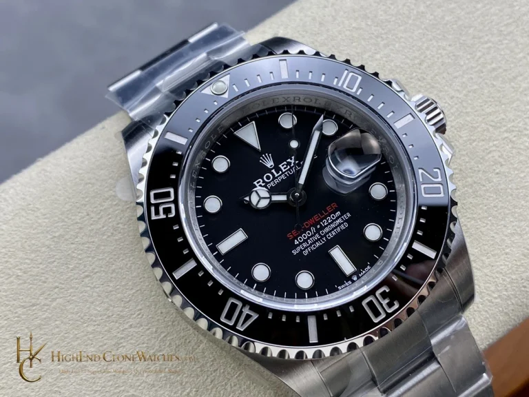 Rolex Sea-Dweller 126600 angled dial view super clone watch