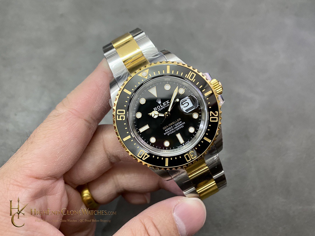 Rolex Sea-Dweller 126603 bezel detail super clone watch