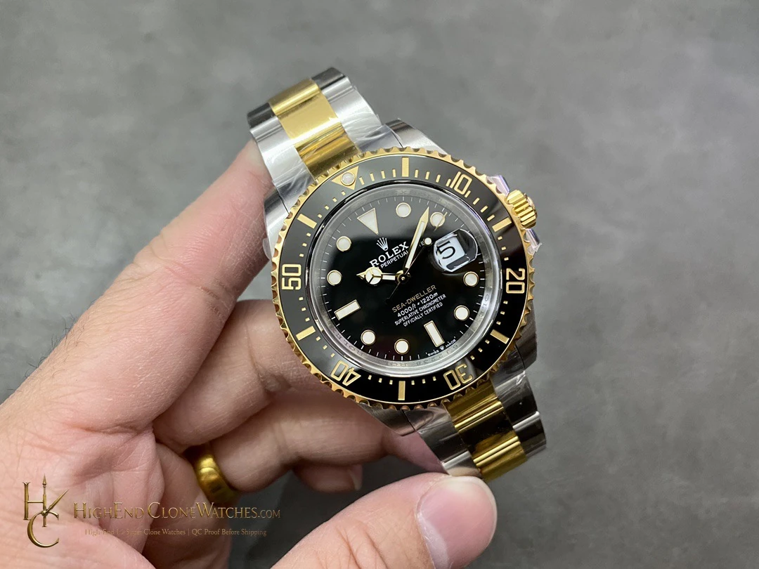 Rolex Sea-Dweller 126603 bezel detail super clone watch