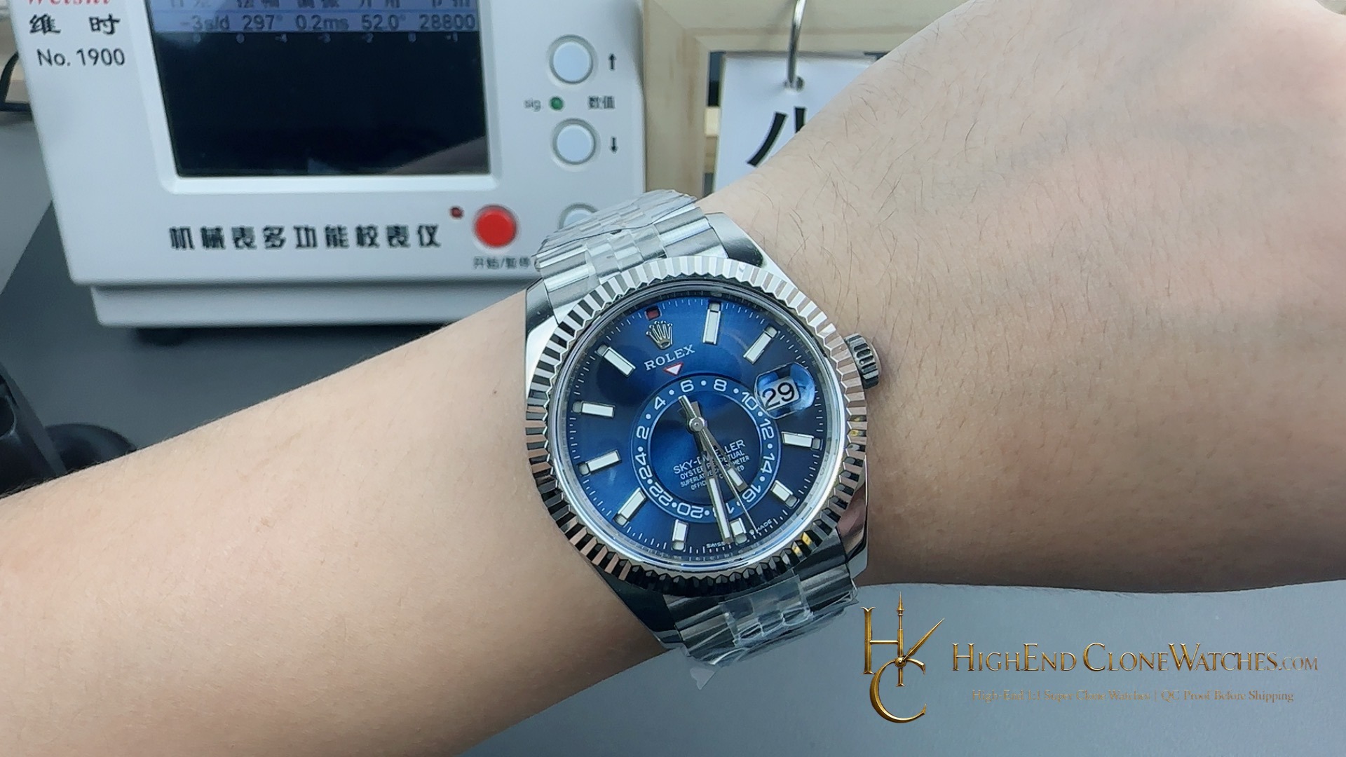 Rolex Sky-Dweller M336934 caseback view super clone watch