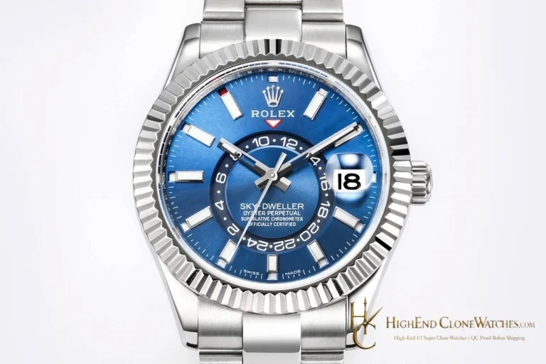 Rolex Sky-Dweller M336934-0005 angled dial view super clone watch