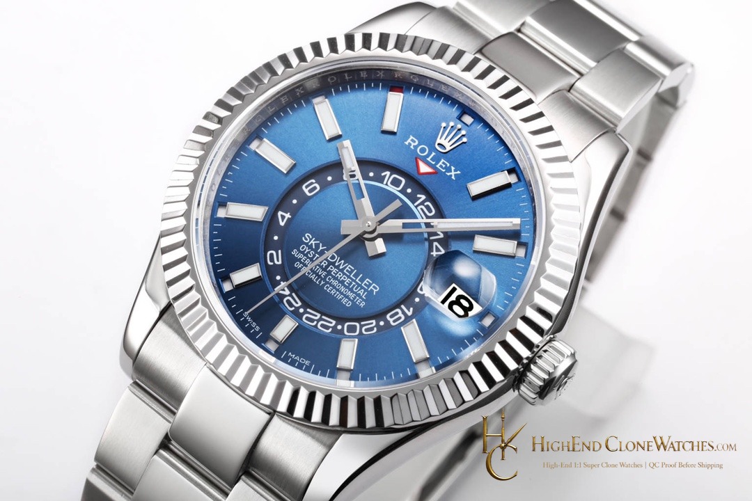 Rolex Sky-Dweller M336934-0005 bezel detail super clone watch