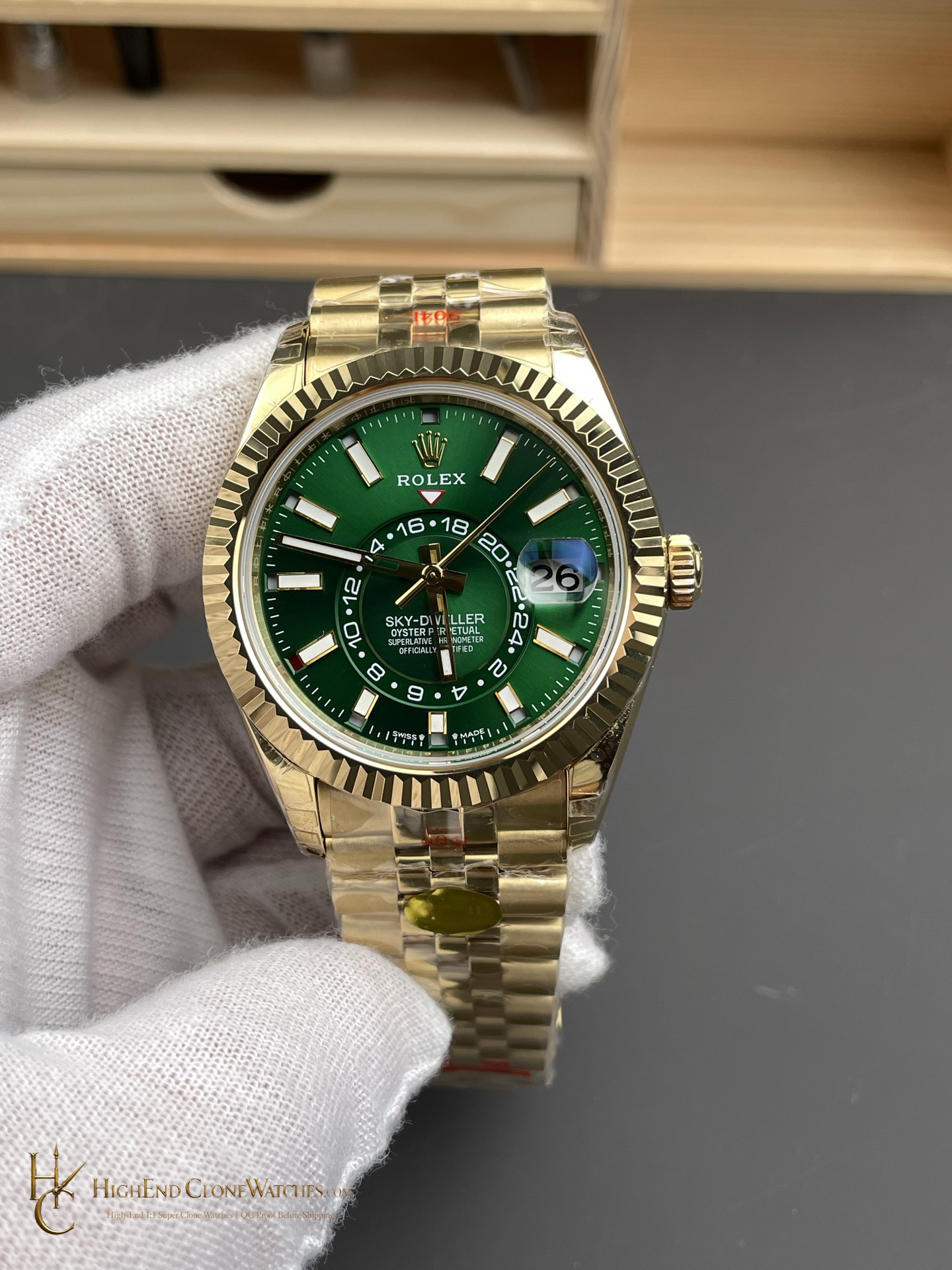 Rolex Sky-Dweller 336938-0008 front view super clone watch