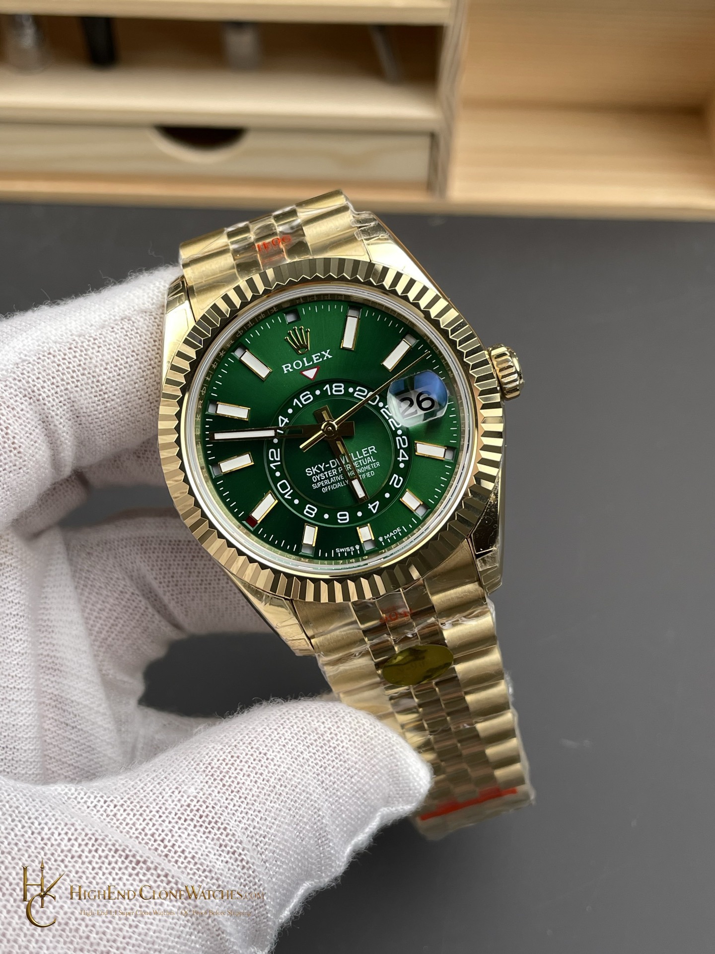 Rolex Sky-Dweller 336938-0008 dial and marker detail super clone watch