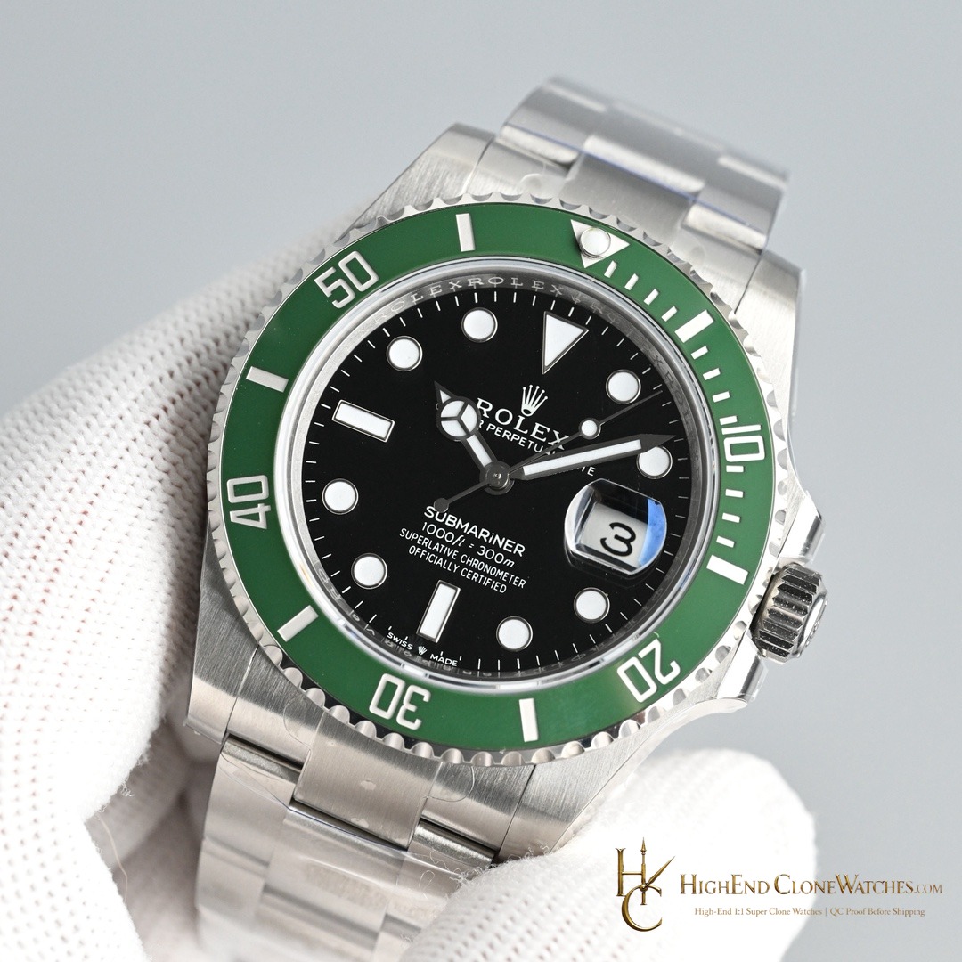 Rolex Submariner 126610LV dial and marker detail super clone watch