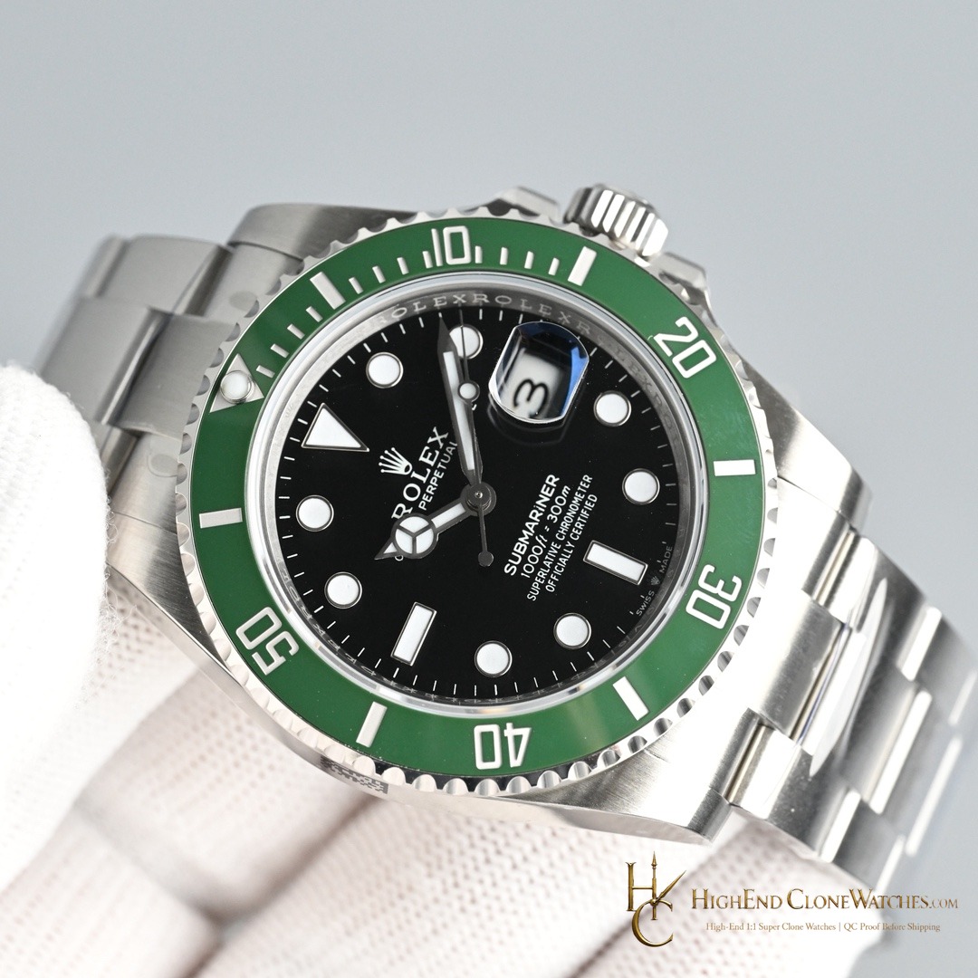 Rolex Submariner 126610LV bezel detail super clone watch