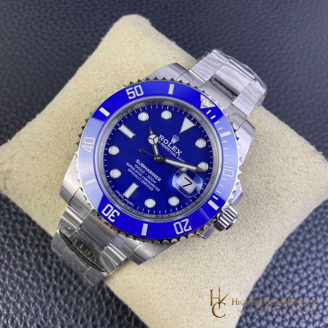 Rolex Submariner 116619LB dial and marker detail super clone watch