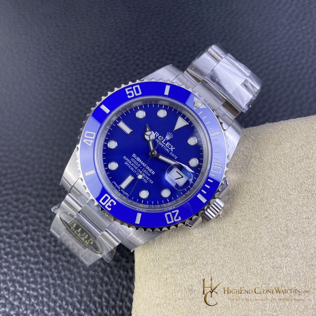 Rolex Submariner 116619LB bezel detail super clone watch