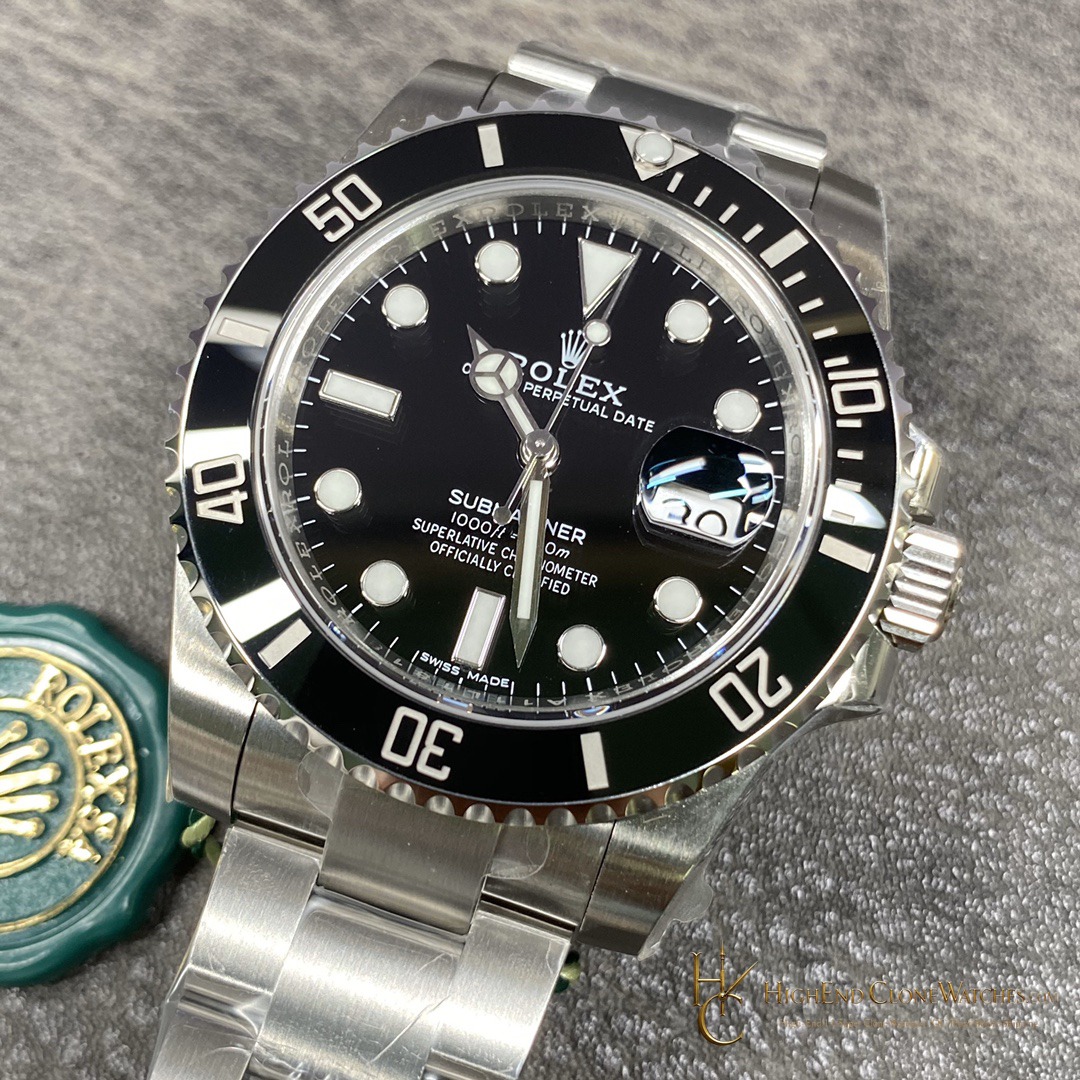 Rolex Submariner 126610LN bezel detail super clone watch