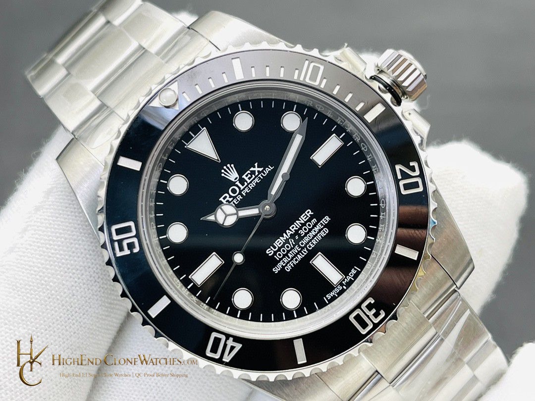 Rolex Submariner 124060-0001 dial and marker detail super clone watch
