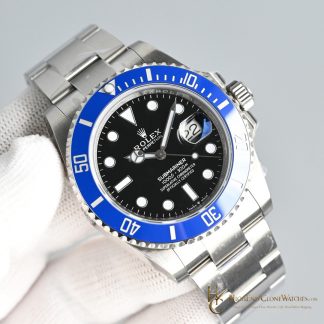 Rolex Submariner 126619LB angled dial view super clone watch
