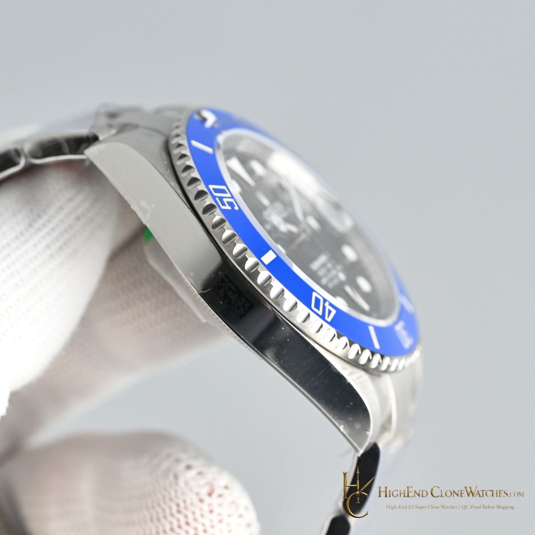 Rolex Submariner 126619LB crown and case detail super clone watch