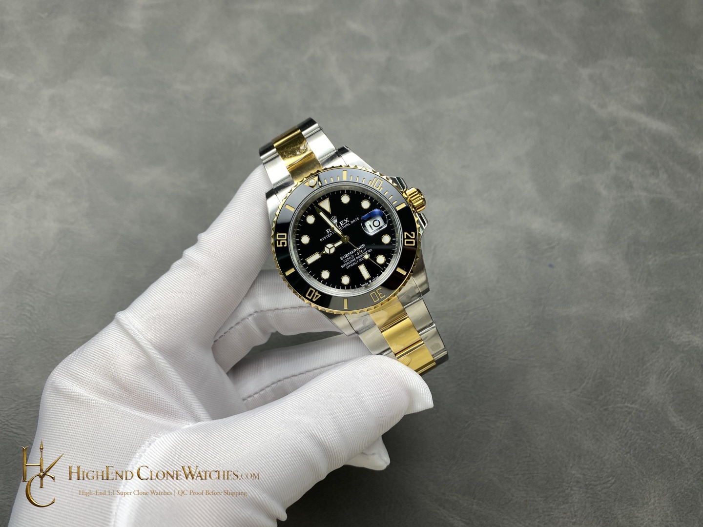 Rolex Submariner 126613LN bezel detail super clone watch