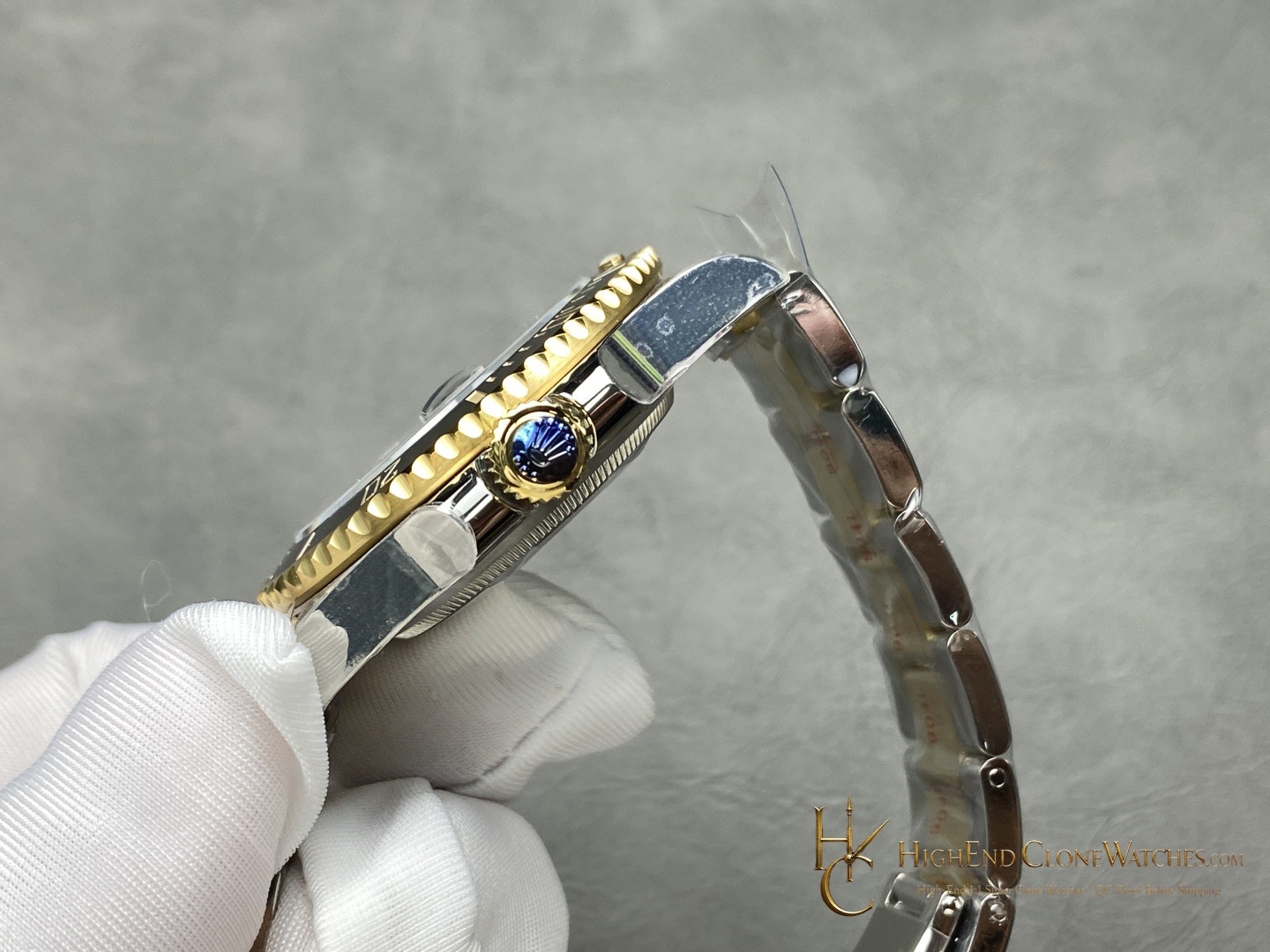 Rolex Submariner 126613LN crown and case detail super clone watch