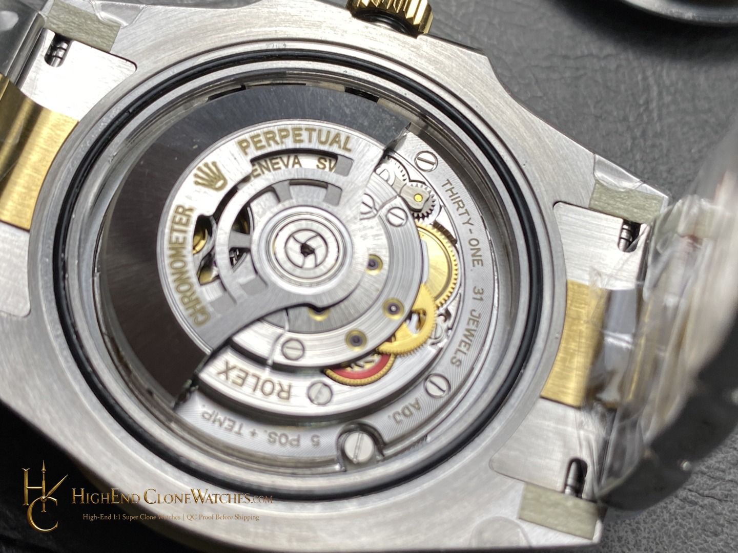 Rolex Submariner 126613LN caseback view super clone watch