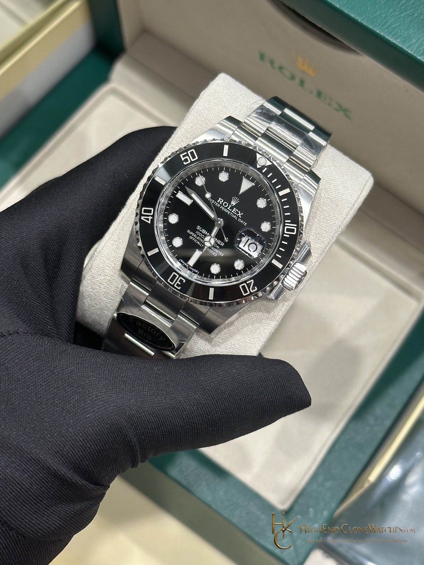 Rolex Submariner 116610LN bezel detail super clone watch