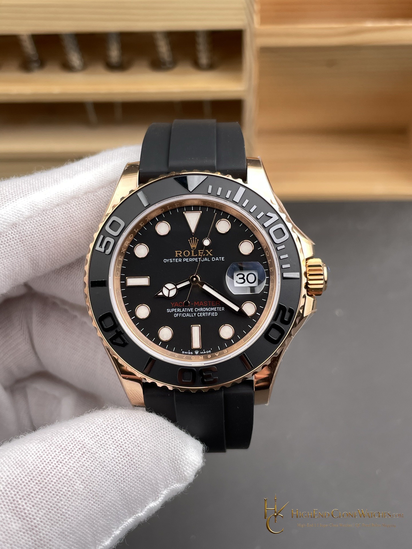 Rolex Yacht-Master 126655 front view super clone watch