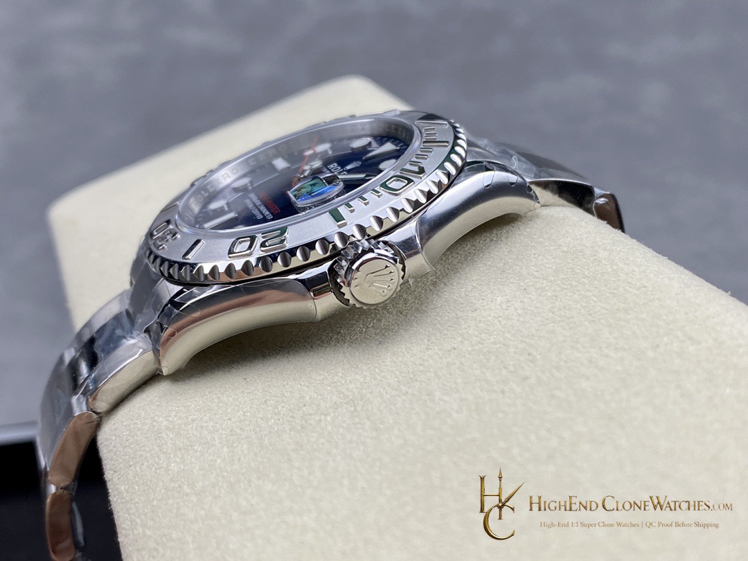 Rolex Yacht-Master 126622 crown and case detail super clone watch