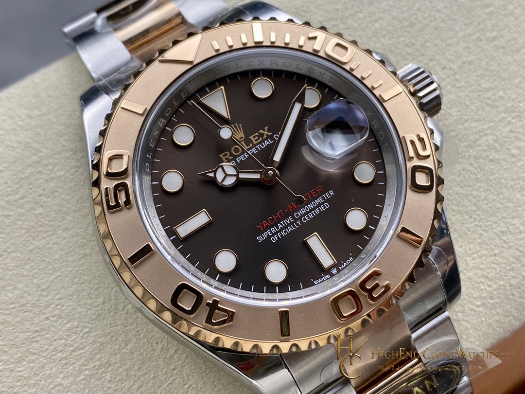 Rolex Yacht-Master 126621 angled dial view super clone watch