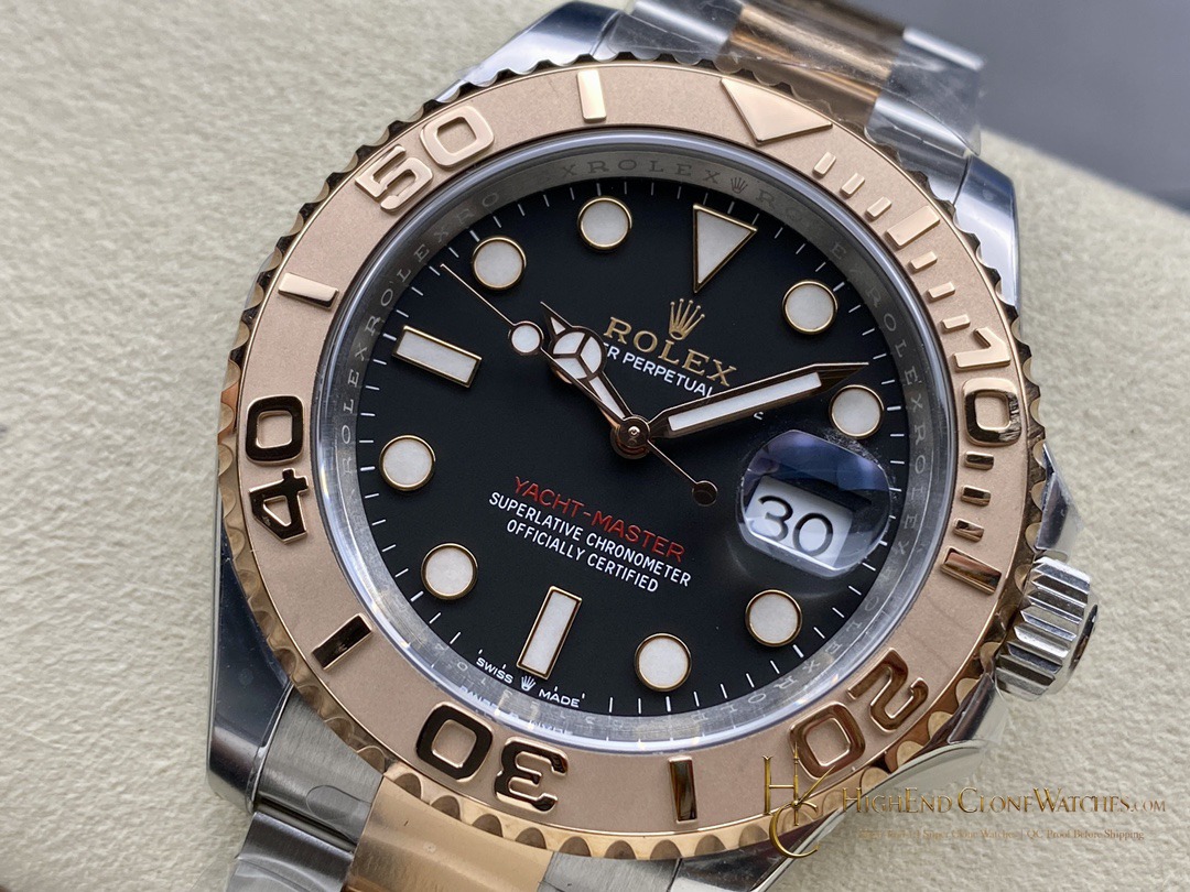 Rolex Yacht-Master M126621-0002 dial and marker detail super clone watch