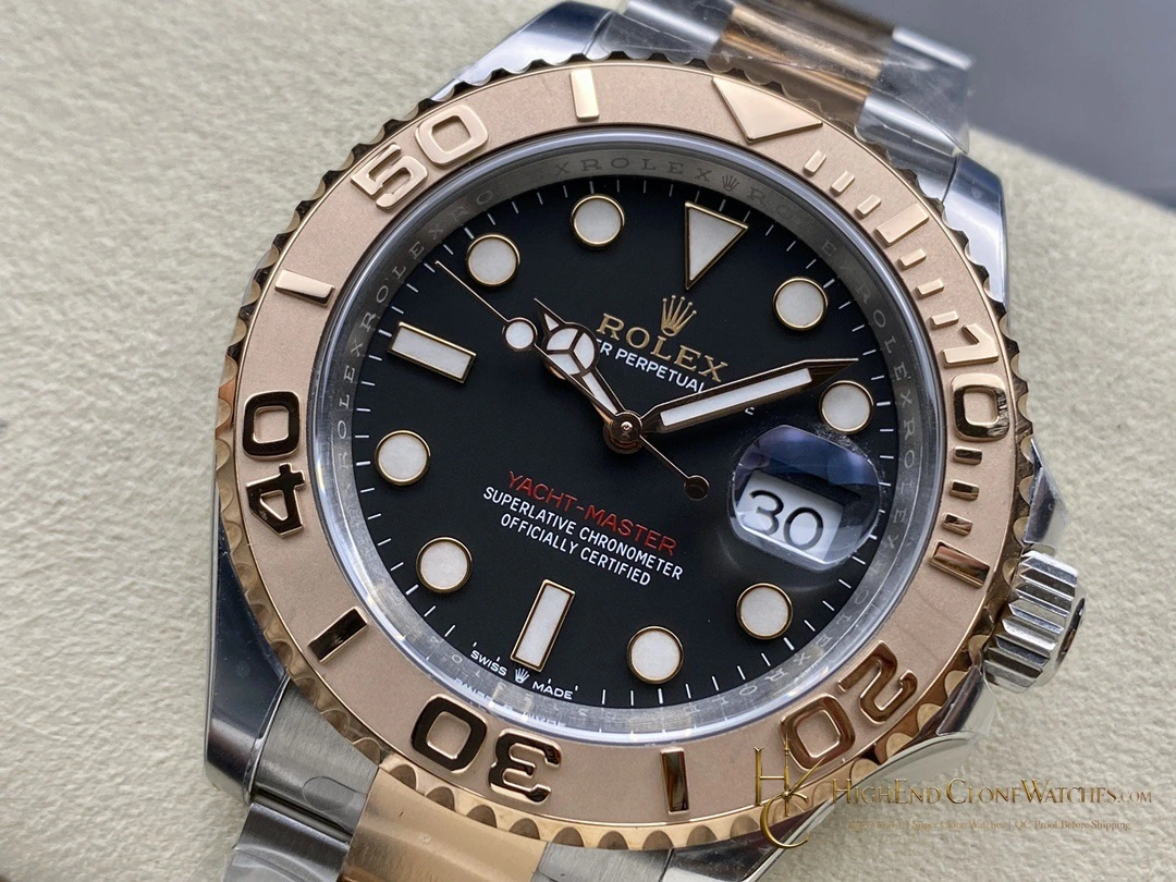 Rolex Yacht-Master M126621-0002 dial and marker detail super clone watch